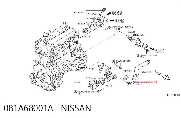  081A68001A Nissan/Infiniti