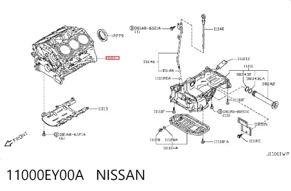 Блок циліндрів двигуна 11000EY00A Nissan/Infiniti