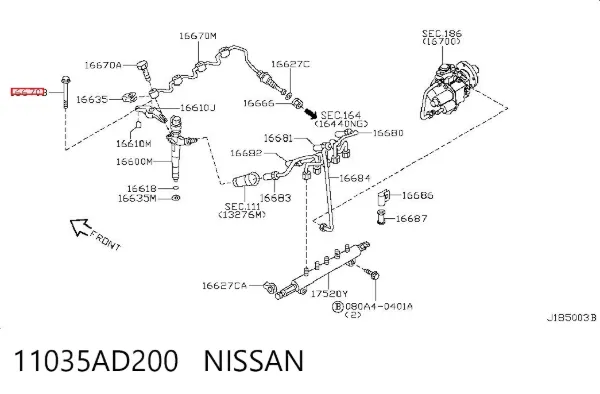 Болт кріплення форсунки 11035AD200 Nissan/Infiniti