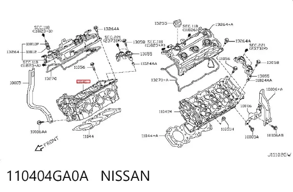 ГБЦ 110404GA0A Nissan/Infiniti