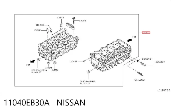 ГБЦ 11040EB30A Nissan/Infiniti