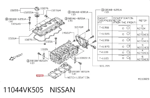 Прокладка ГБЦ Nissan Navara NP300 III