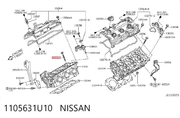 Болт ГБЦ Infiniti FX S50
