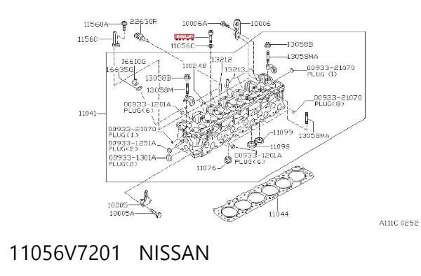 Болт ГБЦ 11056V7201 Nissan/Infiniti