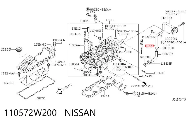 Болт ГБЦ Nissan Patrol Y61