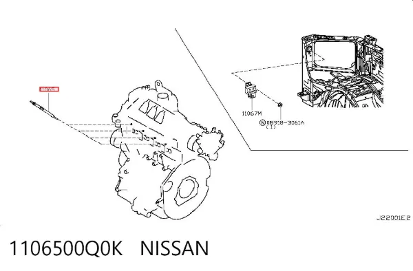 Свічка накалу 1106500Q0K Nissan/Infiniti