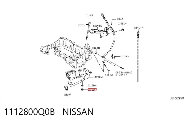 Пробка піддона двигуна 1112800Q0B Nissan/Infiniti