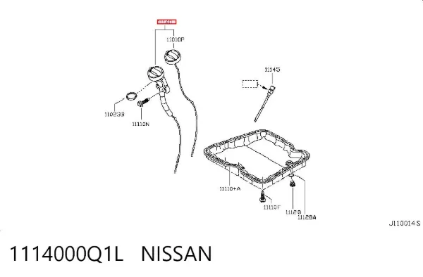 Масляний щуп 1114000Q1L Nissan/Infiniti