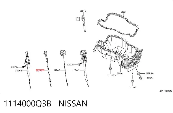 Масляний щуп 1114000Q3B Nissan/Infiniti