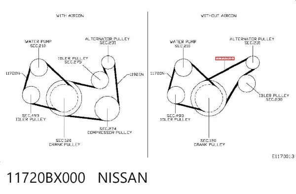 Ремінь генератора 11720BX000 Nissan/Infiniti
