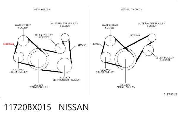 Ремінь генератора 11720BX015 Nissan/Infiniti