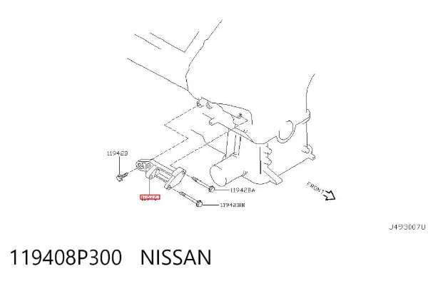 Кронштейн насосу г/п керма 119408P300 Nissan/Infiniti