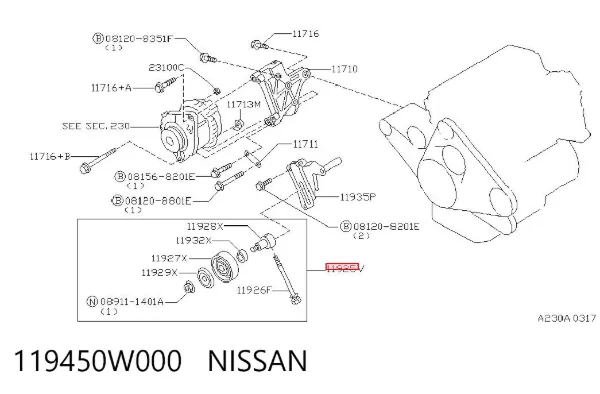  119450W000 Nissan/Infiniti
