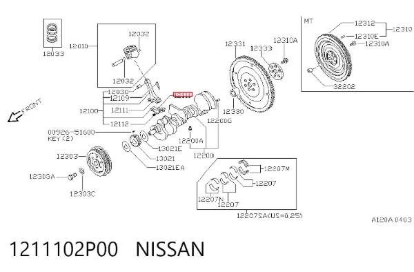 Вкладиші шатунні Nissan Maxima J30
