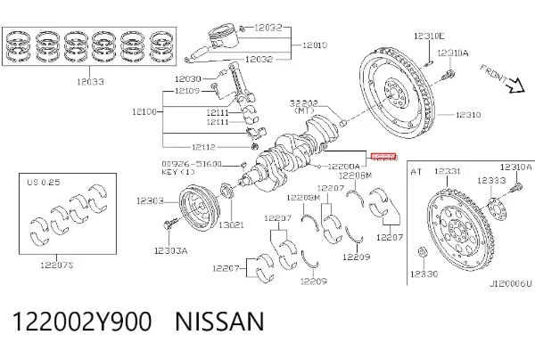 Колінвал Nissan Maxima A33
