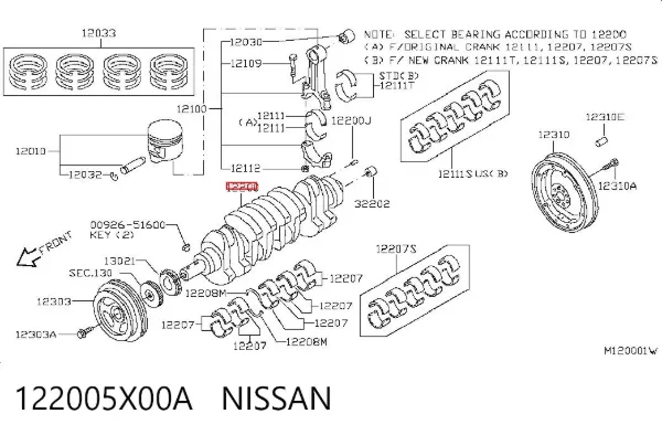 Колінвал Nissan Pathfinder R51M
