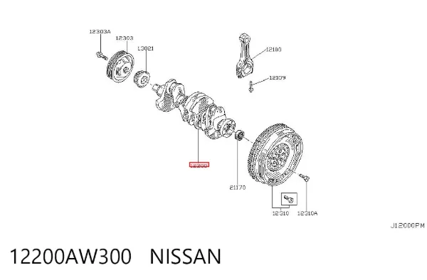 Колінвал 12200AW300 Nissan/Infiniti
