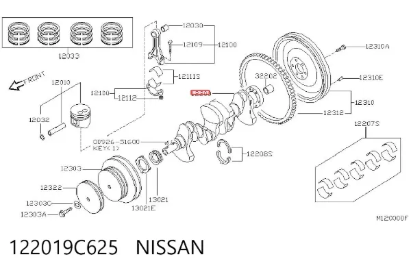 Колінвал Nissan Vanette CARGO