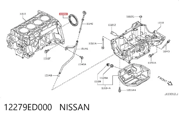 Сальник колінвала задній Nissan JUKE JPN