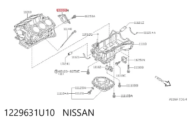 Сальник колінвала задній Nissan Teana J31