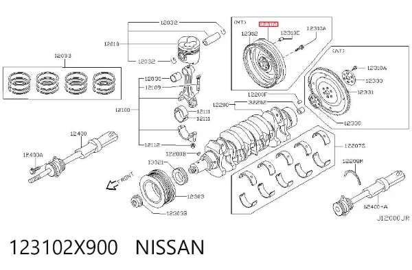 Маховик 123102X900 Nissan/Infiniti