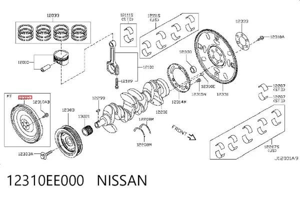 Маховик 12310EE000 Nissan/Infiniti