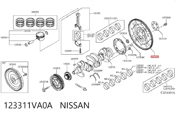 Маховик 123311VA0A Nissan/Infiniti