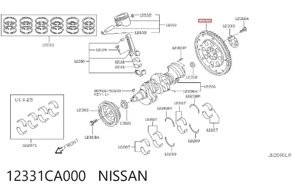Маховик Nissan Teana J31