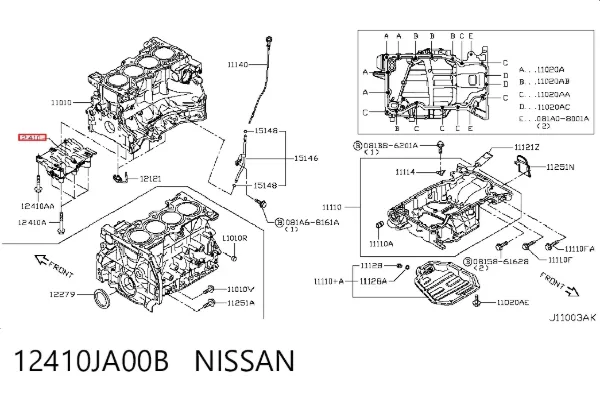  12410JA00B Nissan/Infiniti