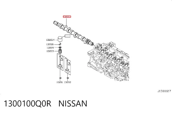 Розподільний вал 1300100Q0R Nissan/Infiniti