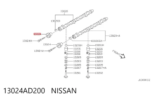 Шестерня розподільного валу Nissan Almera II