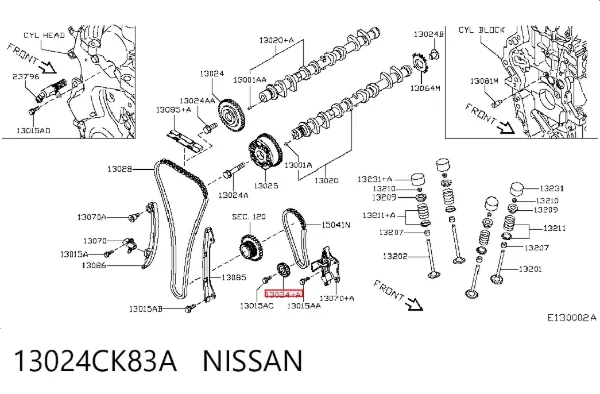 Шестерня маслянного насосу 13024CK83A Nissan/Infiniti