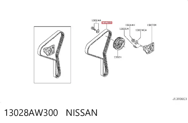 Ремінь ГРМ 13028AW300 Nissan/Infiniti