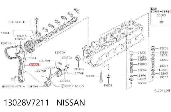 Ремінь ГРМ 13028V7211 Nissan/Infiniti