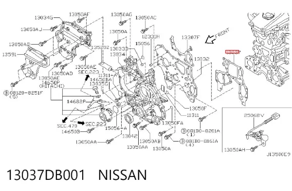  13037DB001 Nissan/Infiniti