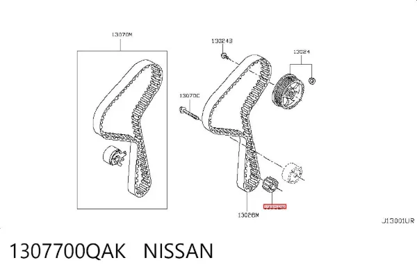 Ролик паразитний ГРМ 1307700QAK Nissan/Infiniti