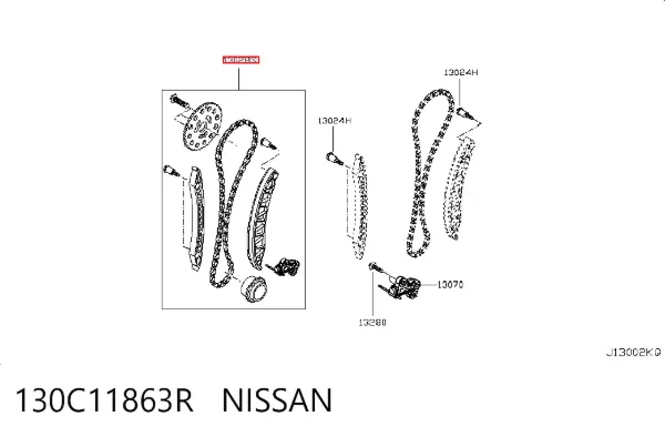 Комплект ланцюга ГРМ 130C11863R Nissan/Infiniti