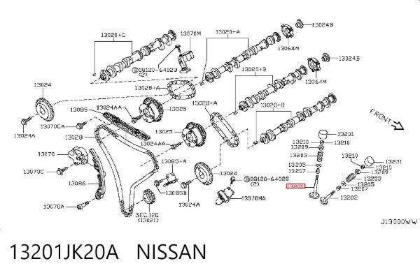 Клапан впускний 13201JK20A Nissan/Infiniti