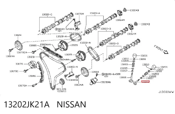 Клапан випускний 13202JK21A Nissan/Infiniti