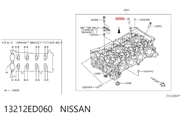 Направляюча клапана, впускного 13212ED060 Nissan/Infiniti
