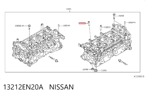 Направляюча клапана, впускного 13212EN20A Nissan/Infiniti