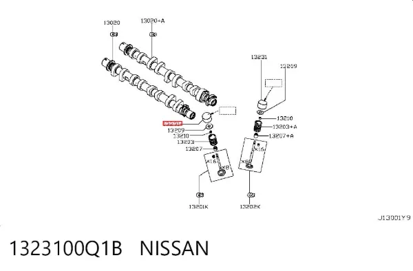 Гідрокомпенсатор 1323100Q1B Nissan/Infiniti