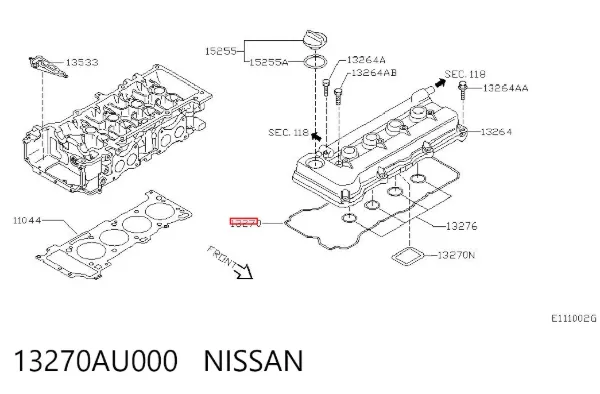 Прокладка клапанної кришки 13270AU000 Nissan/Infiniti