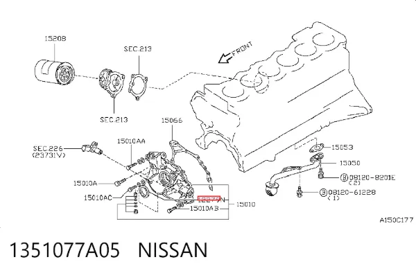 Сальник коленвалу 1351077A05 Nissan/Infiniti