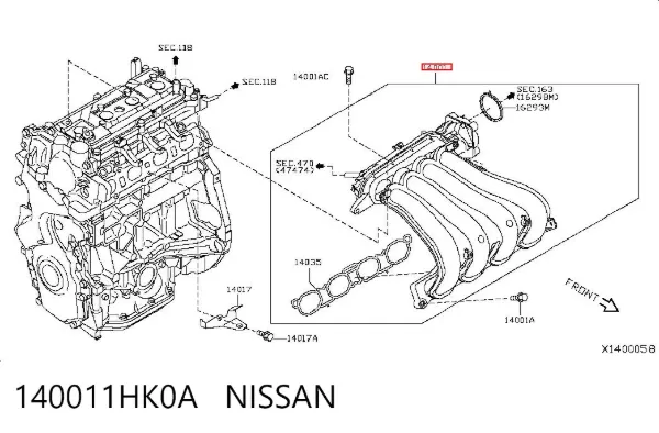Впускний колектор Nissan JUKE JPN