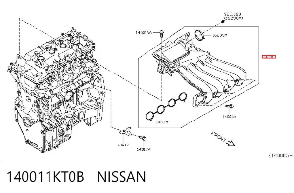 Впускний колектор 140011KT0B Nissan/Infiniti