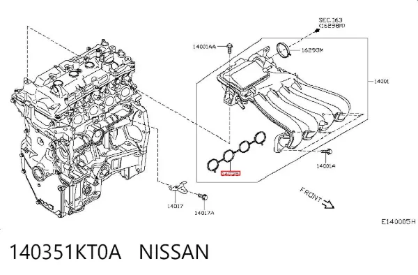 Прокладка впускного колектора Nissan JUKE JPN