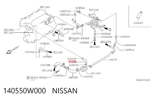  140550W000 Nissan/Infiniti