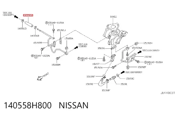  140558H800 Nissan/Infiniti