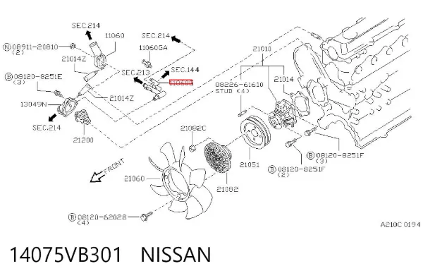  14075VB301 Nissan/Infiniti
